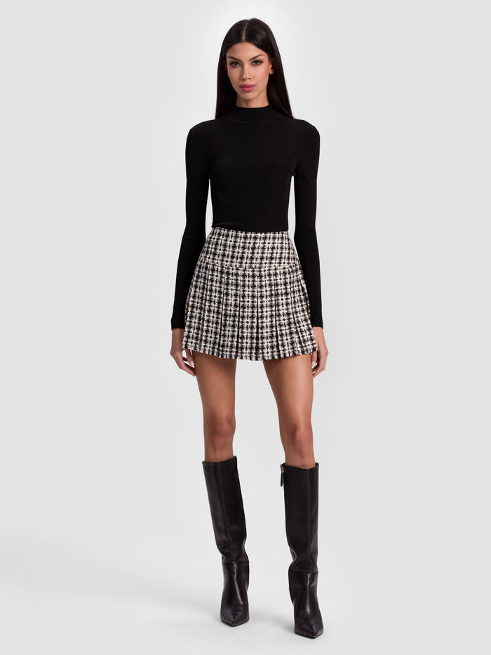 ROBERTA RIBBED TURTLENECK - BLACK