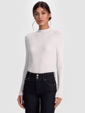 ROBERTA RIBBED TURTLENECK - SOFT WHITE