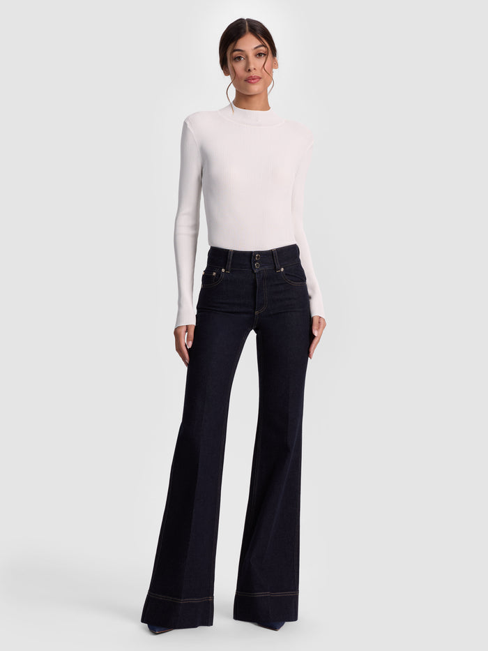 ROBERTA RIBBED TURTLENECK - SOFT WHITE