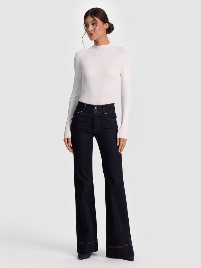 ROBERTA RIBBED TURTLENECK - SOFT WHITE