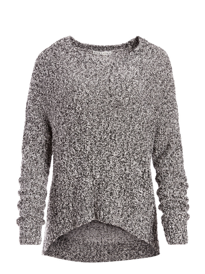 ROMA OVERSIZED PULLOVER - BLACK/SOFT WHITE