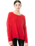 ROMA OVERSIZED PULLOVER - BRIGHT POPPY