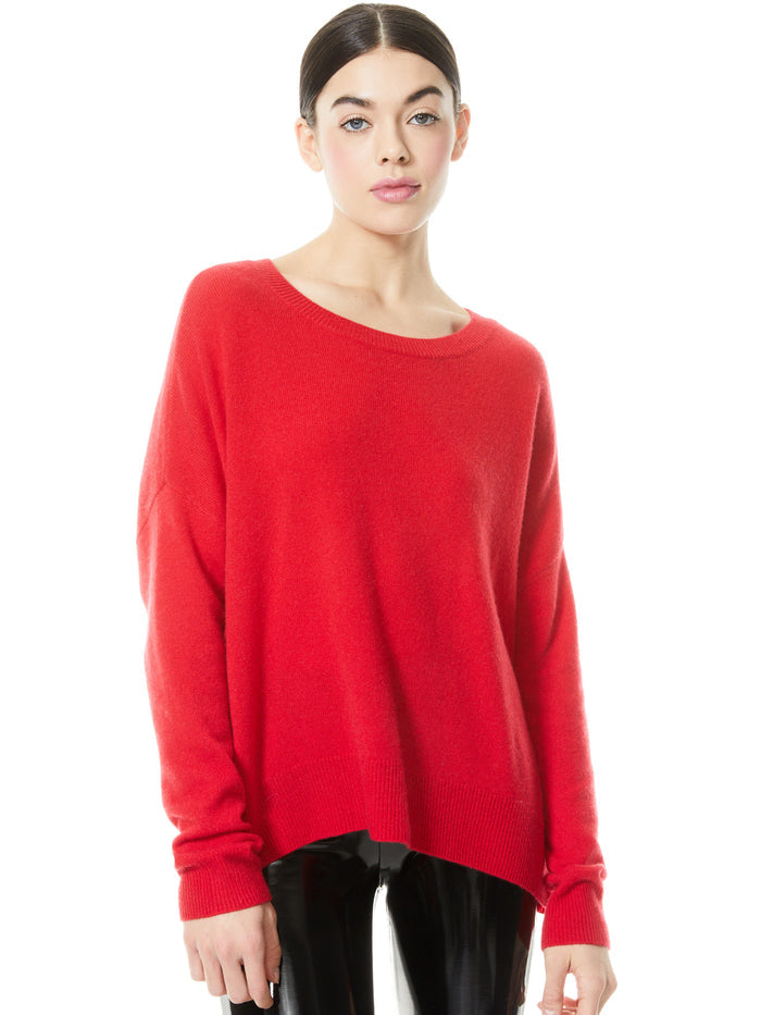 ROMA OVERSIZED PULLOVER - BRIGHT POPPY