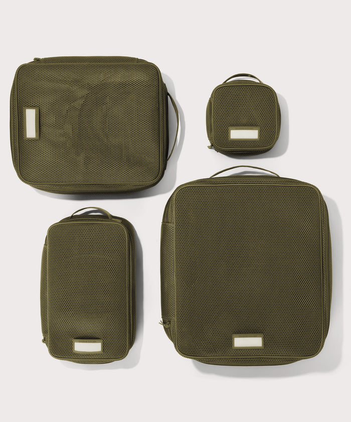 Roma Packing Cube in Dark Moss Air Mesh, Medium