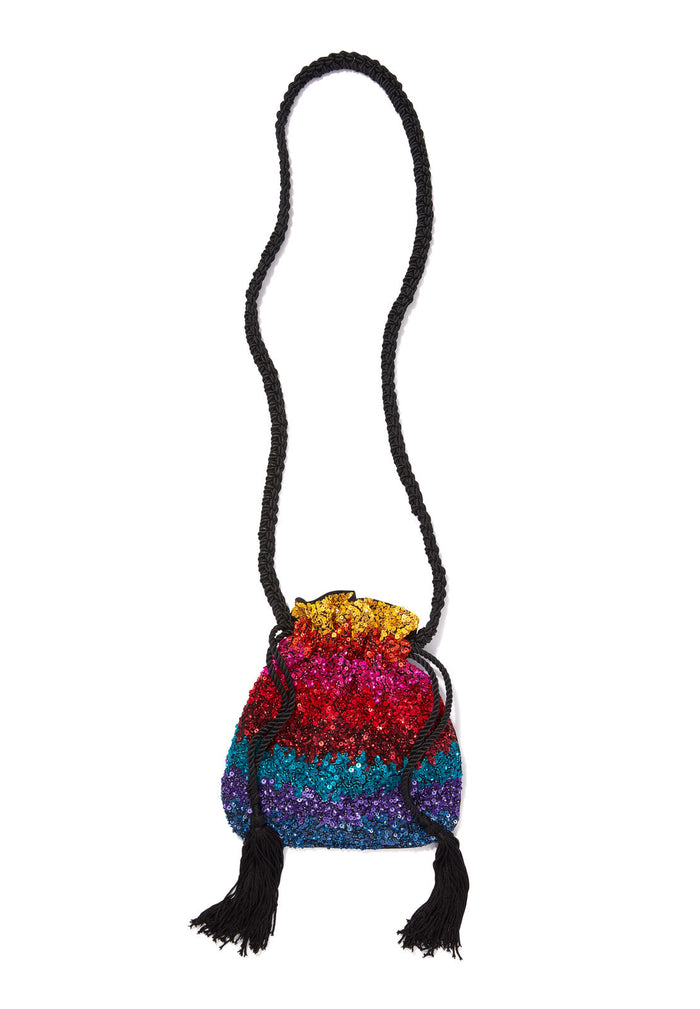 ROPE EMBELLISHED POUCH - MULTI