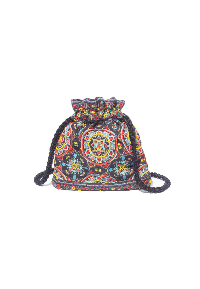 ROPE ORNATE TILE CROSSBODY POU - MULTI