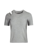 ROSLYN CUT OUT TEE - GREY