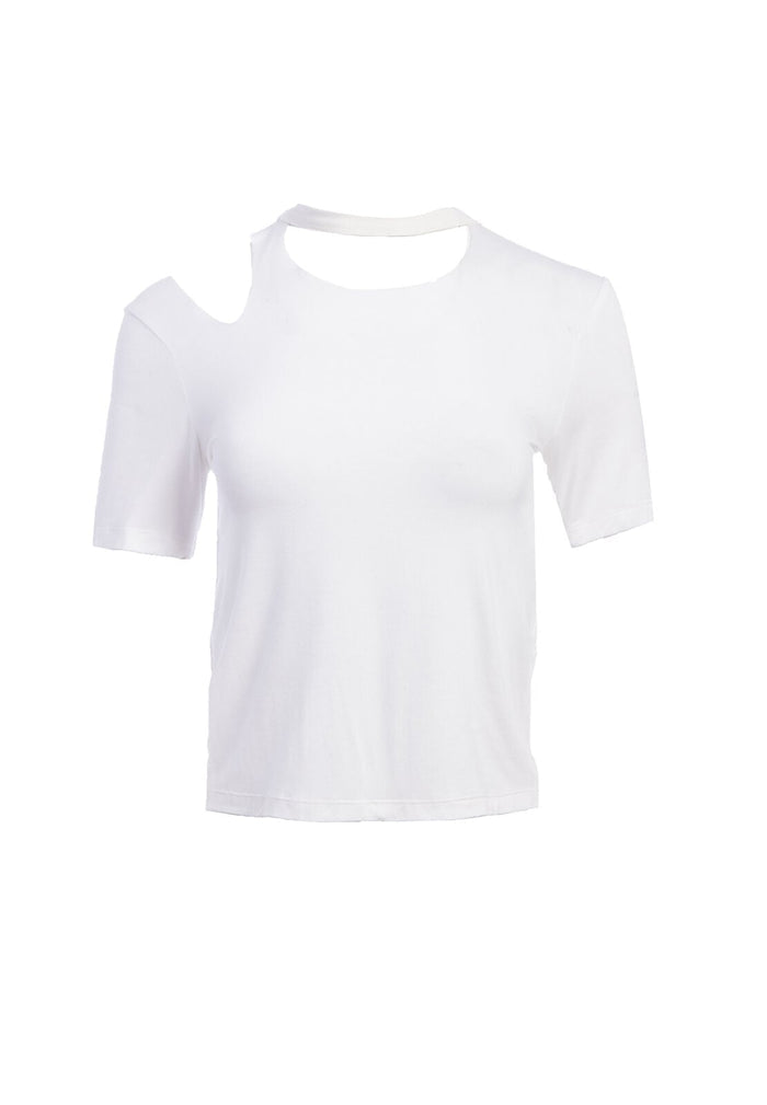 ROSLYN CUT OUT TEE - WHITE