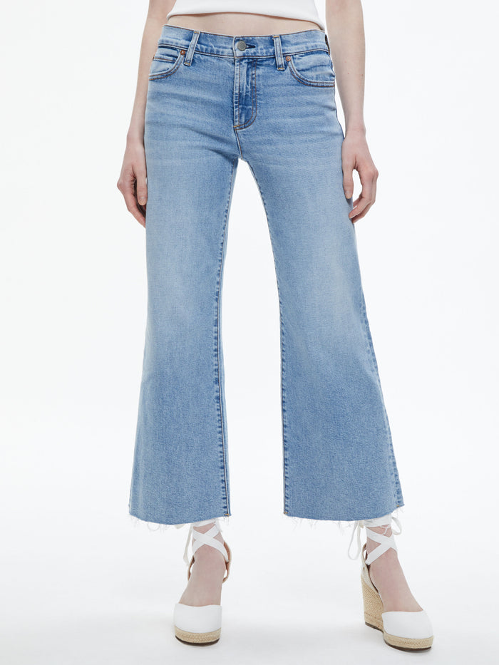 ROXIE LOW RISE FLARED LEG JEAN - MADDY BLUE