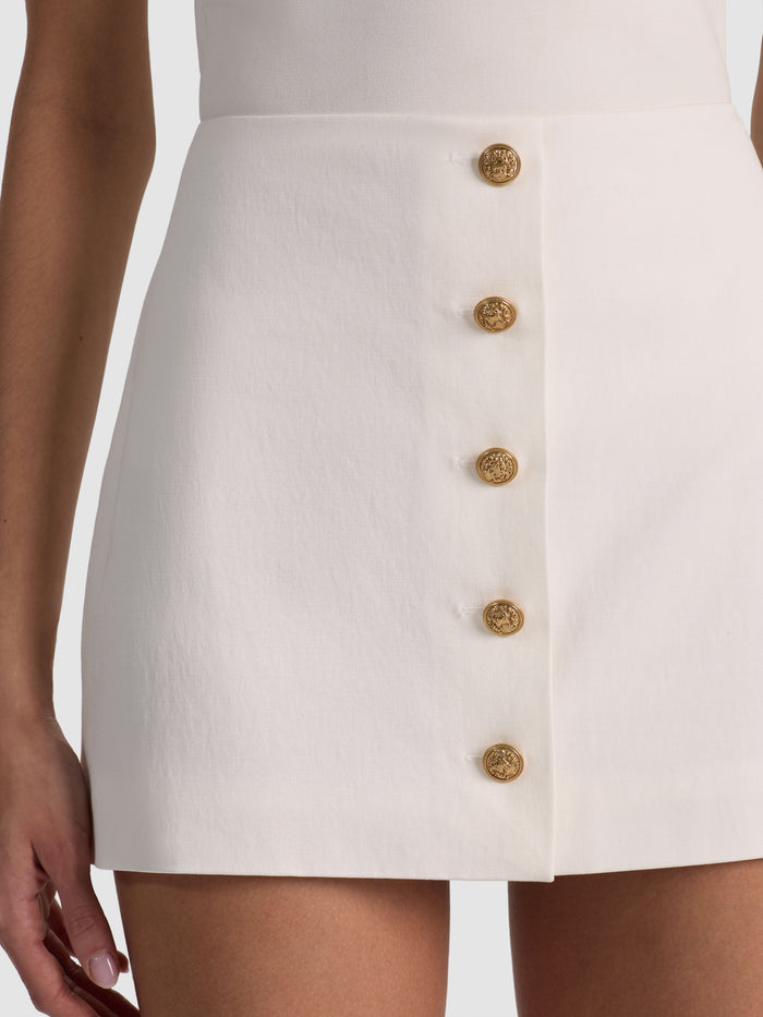 RUBI MINI SKIRT - OFF WHITE
