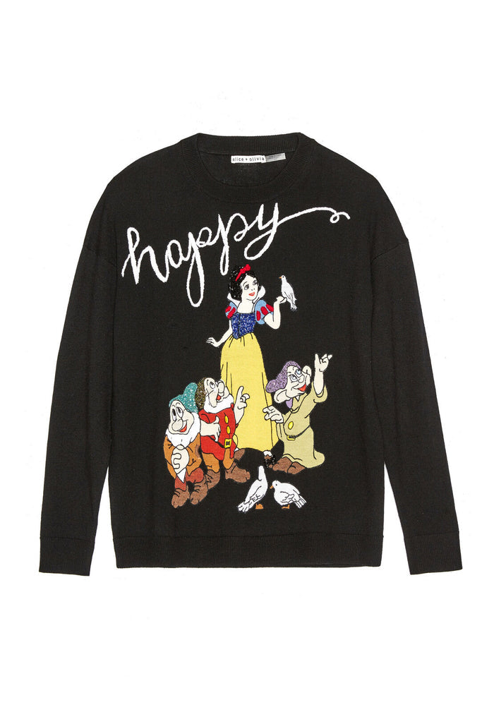 RUDY SNOW WHITE SCENE SWTSHRT - BLACK MULTI