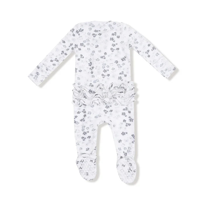 Ruffle Back Zippered Footie- Caroline's Calico