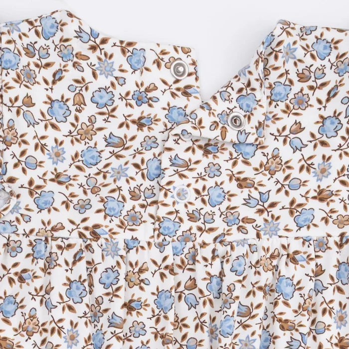 Ruffle Sleeve Snap Romper- Hazel Floral
