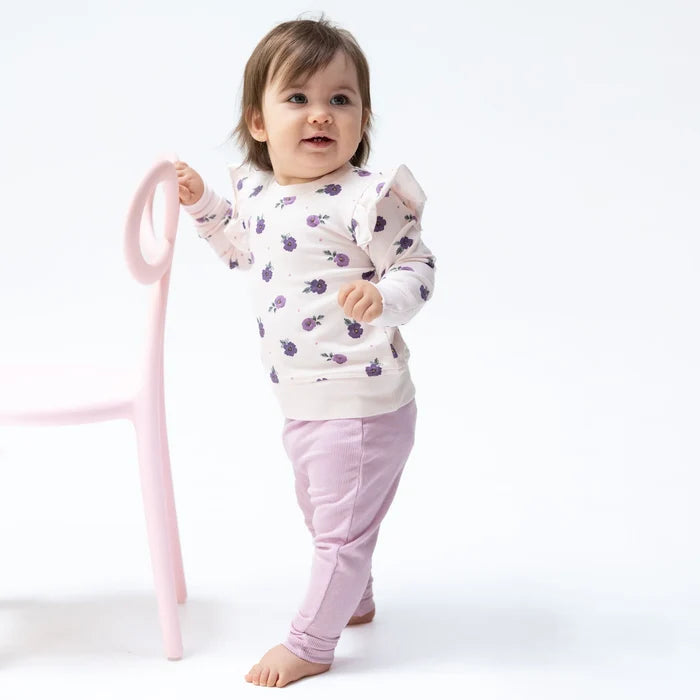 Ruffle Sweatshirt and Legging- Violetta Floral