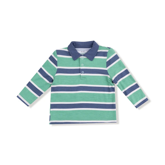 Rugby Stripe Polo Long Sleeve Shirt