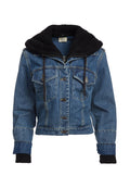 RUMOR HOODIE JEAN JACKET - VINTAGE WASH/BLACK