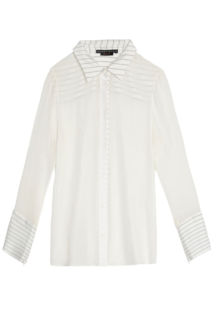 RUNIE BTN DWN W ZIP CUFFS - OFF WHITE/BLACK