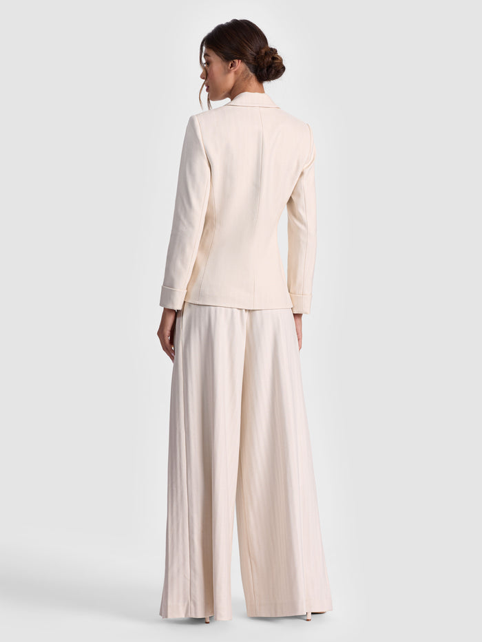 RYDER SLIM BLAZER - OFF WHITE/OATMEAL