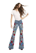 RYLEY LOW RISE BELL JEAN - BRIGHT MULTI