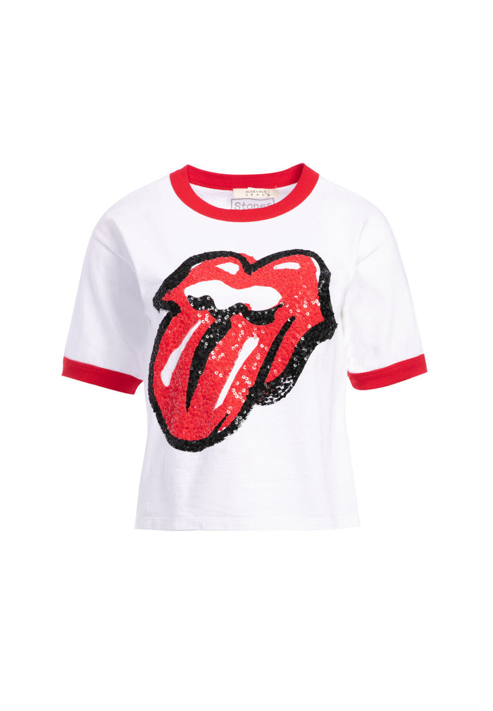 RYLYN EMBELL RINGER CRPD TEE - MULTI