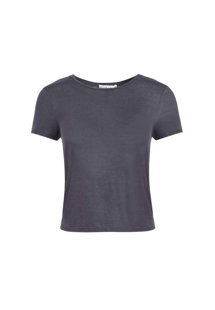 RYLYN SS CREW NK TOP - GREY
