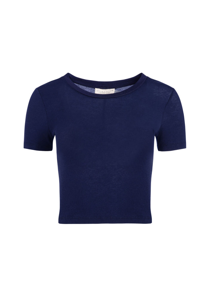RYLYN SS CREW NK TOP - SAPPHIRE