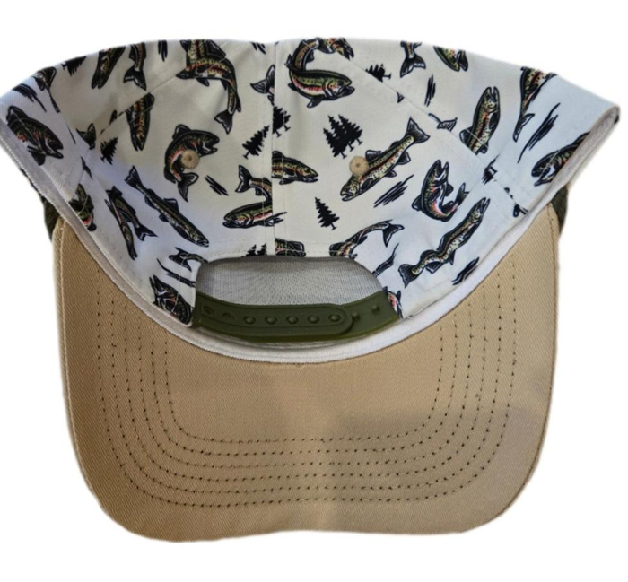 Sandstone Rainbow Trout Snapback Hat