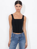 SARIAH CORSET TANK - BLACK