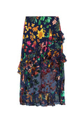 SASHA ASYMM TIERED RUFFLE SKRT - PRISMA FLORAL SAPPHIRE