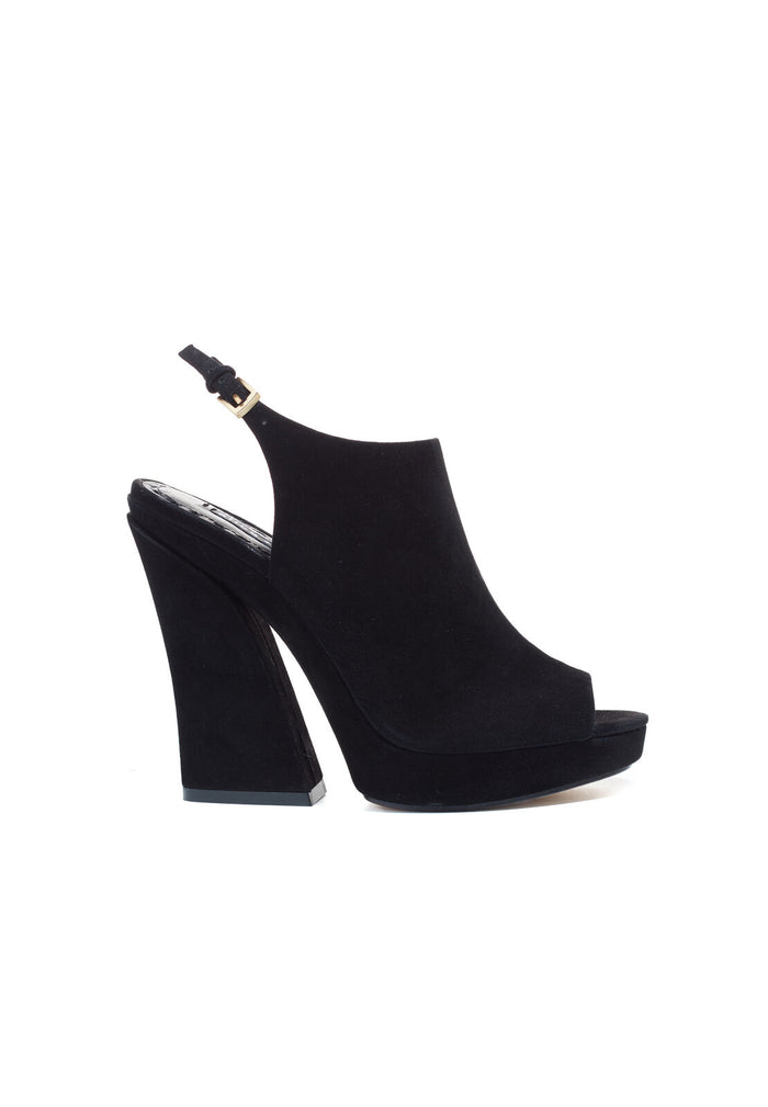 SAUND SUEDE WEDGE - BLACK