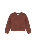 Scallop Cardigan- Brick