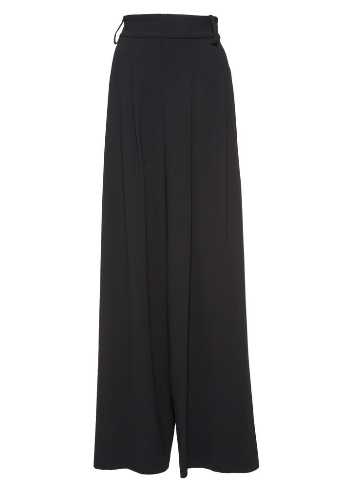SCARLET DRTD WIDELEG FLARE PNT - BLACK