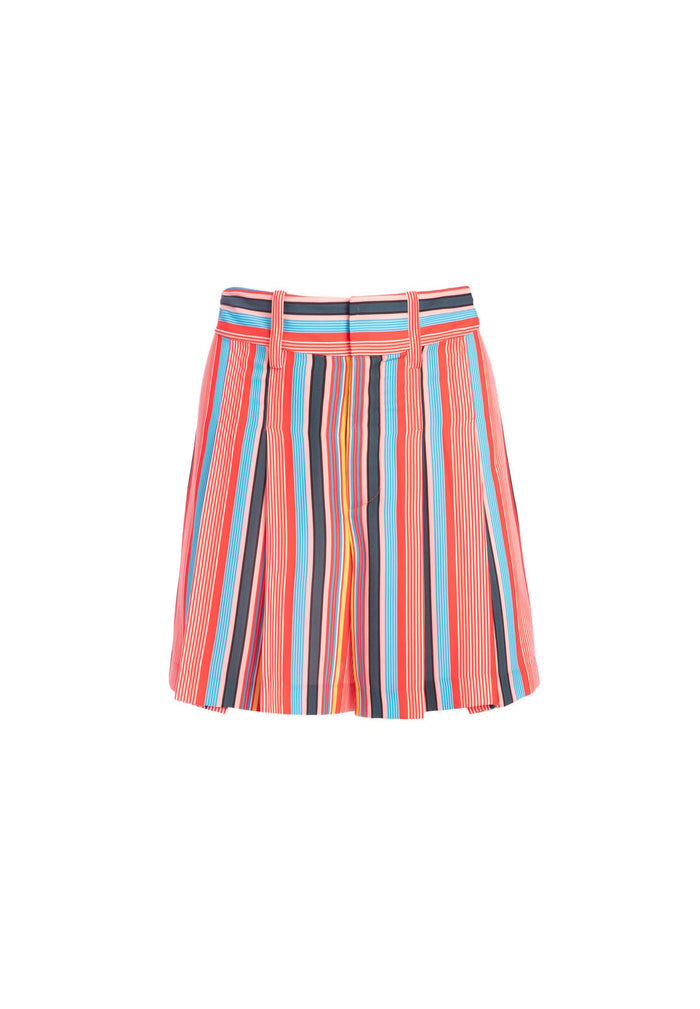 SCARLET HW FLUTTER SHORTS - SPORT STRIPE MULTI