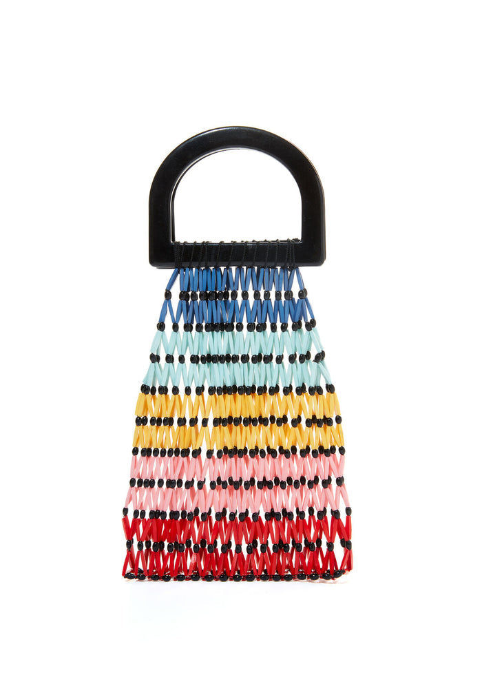 SELENA BEADED HANDLE BAG - MULTI