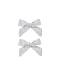 Set of 2 Bows- Dusty Blue