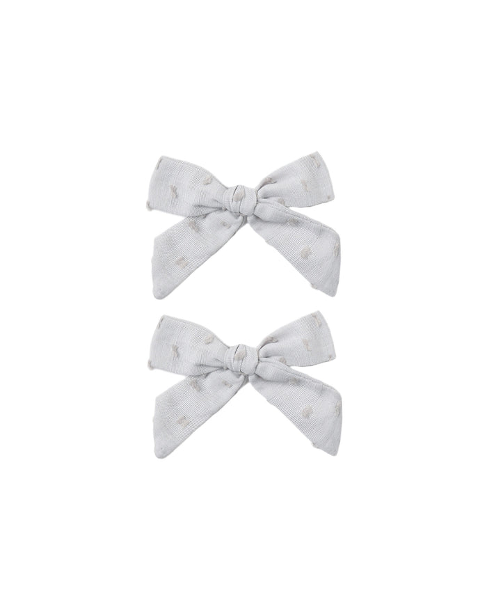 Set of 2 Bows- Dusty Blue