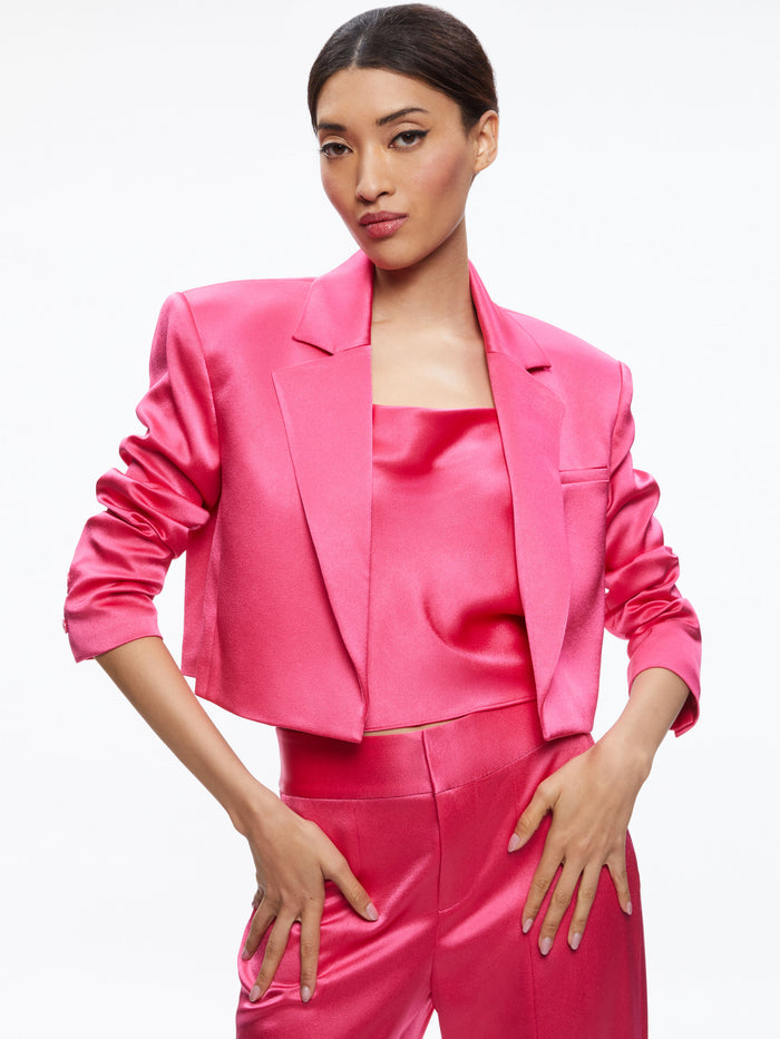 SHAN CROPPED BLAZER - CANDY
