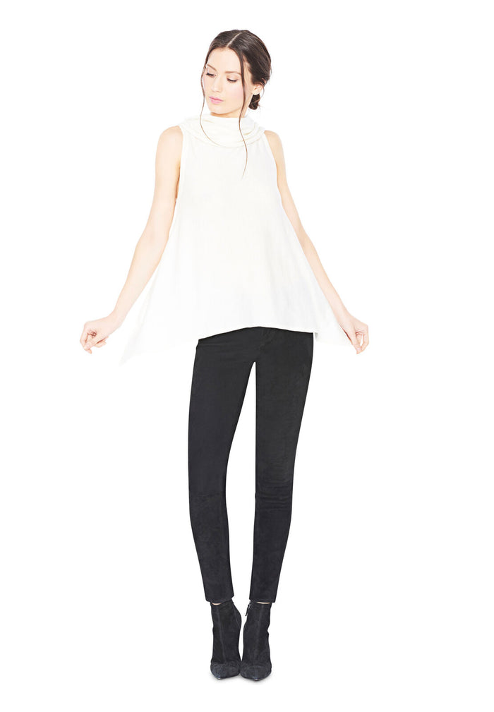 SHARRY SLEEVELESS TURTLENECK - CREAM