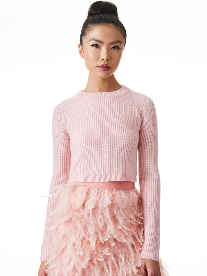 SHERICE CROPPED PULLOVER - PINK