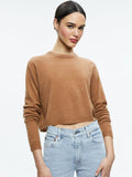 SHERRELL CASHMERE CREW NECK PULLOVER - CAMEL