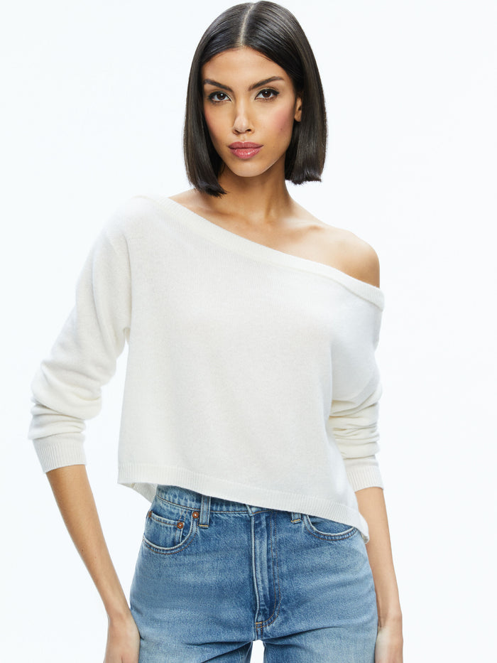 SHERRELL CASHMERE PULLOVER - ECRU
