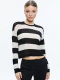 SHERRELL CREW NECK PULLOVER - BLACK/ECRU
