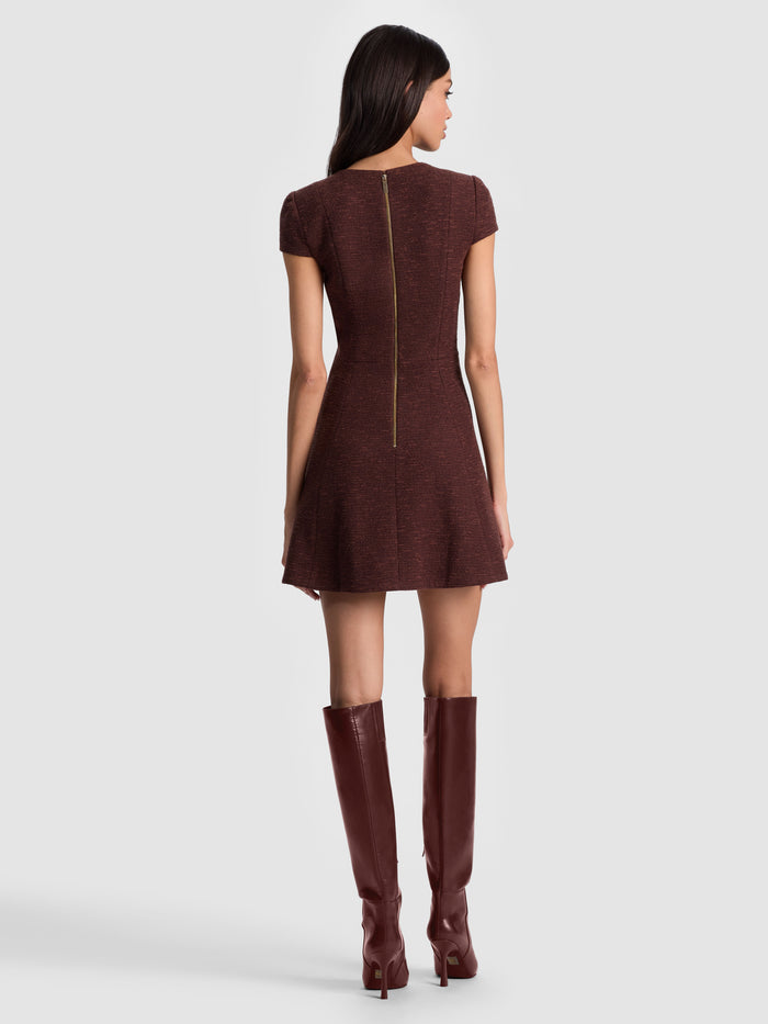 SHILOH MINI DRESS - DARK CHOCOLATE