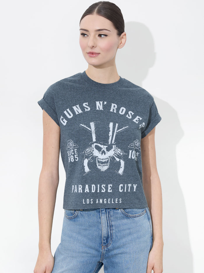 SHIRA TEE - CHARCOAL/WHITE