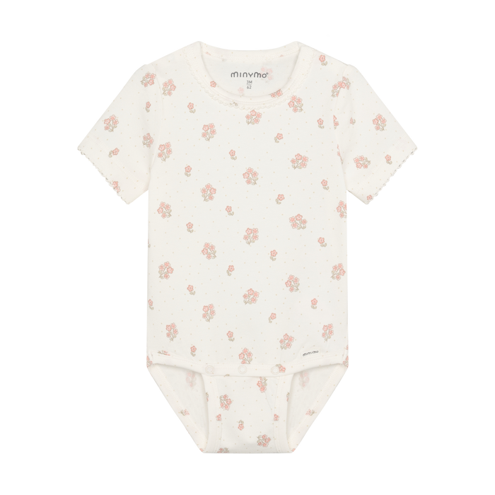Short Sleeve Bodysuit- Vanilla Ice Floral