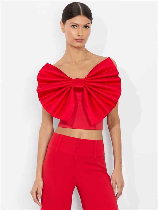 SIBELLA BOW TOP - BRIGHT RUBY