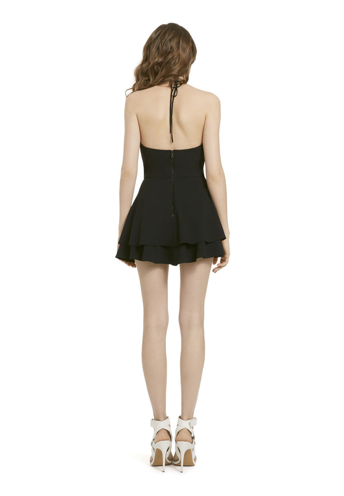 SICILY HALTER ROMPER - BLACK