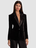 SILAS VELVET BLAZER - BLACK