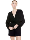 SINCLAIR V-NECK ROMPER - BLACK