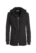 SKYE LONG BXY BOYFRIEND BLAZER - BLACK/WHITE